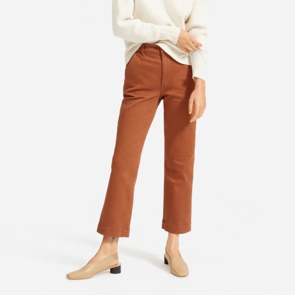 Everlane The Straight Leg Crop | Size 6 Short | Cocoa Brown